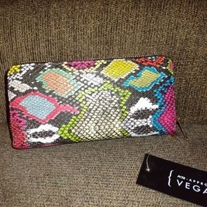 NWT Rainbow snake print wallet/ wristlet